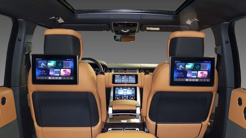 Подключение к задним мониторам Range Rover New  блока мультимедиа с ОС Андроид 7.1.2 (HDMI) ― Фабрика умных автомобилей
